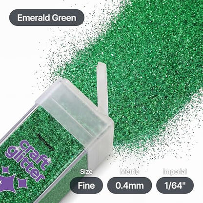 Craft Glitter Shaker Emerald Green 130g Fine (4.6 Ounce)