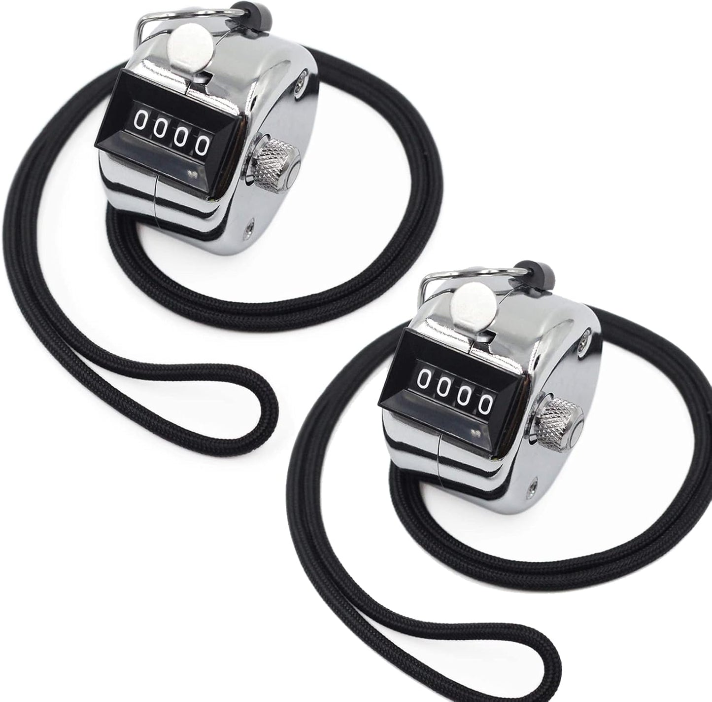 Amble Tally Clicker Counter, Metal Case Mechanical Clicker Digital Handheld Tally Counter with Nylon Lanyard