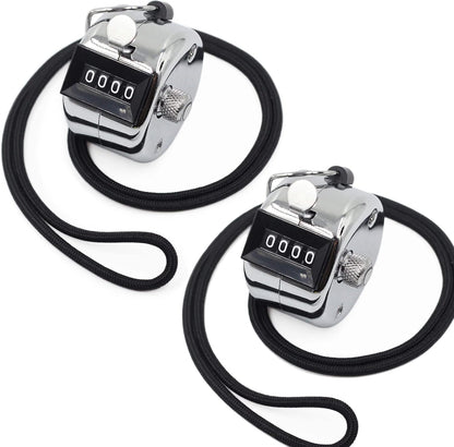 Amble Tally Clicker Counter, Metal Case Mechanical Clicker Digital Handheld Tally Counter with Nylon Lanyard