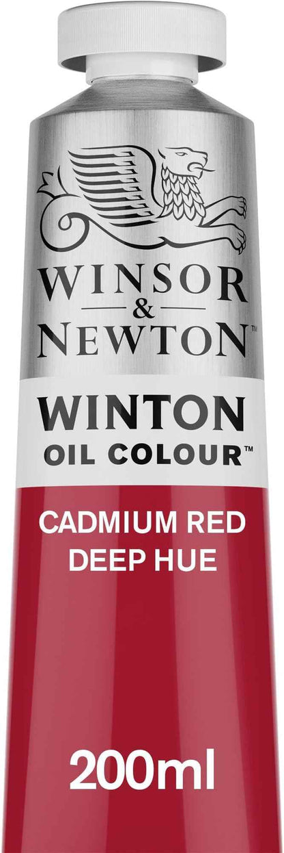 Winsor & Newton Winton Oil Color, 200ml (6.75-oz) Tube, Cadmium Red Deep Hue