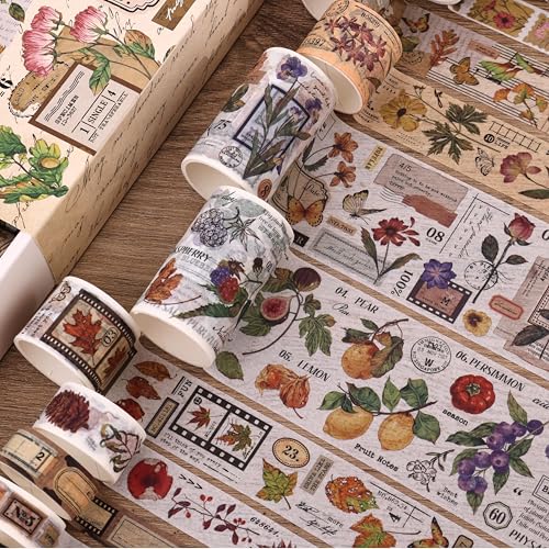 20 Rolls Vintage Washi Tape Set (131.2 Foot)