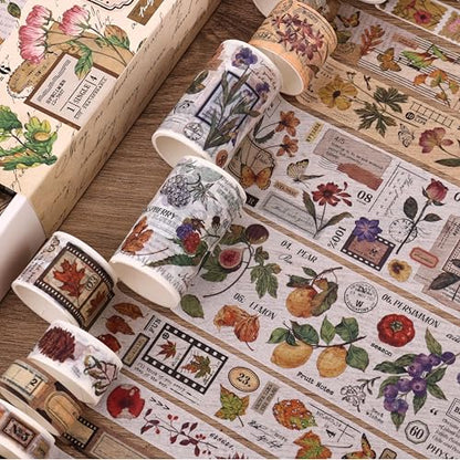 20 Rolls Vintage Washi Tape Set (131.2 Foot)
