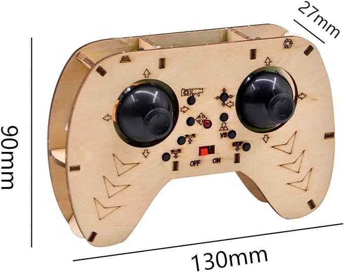 DIY Wooden Building Blocks Flying, DIY Wooden Drone Model Kit Remote Control Aircraft Training Wooden Assembly Quadcopter Mini Drone Model