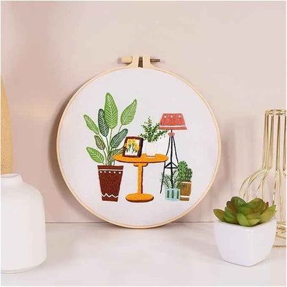 Act Iron Embroidery Starter Kit Leisure Life Series Starter for Adult Stamped Pattern with Instructions Crafts for Adults(C5)