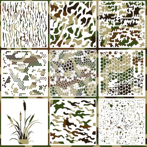 Camo Stencils for Spray Paint 12inch Camouflage Stencils