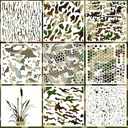 Camo Stencils for Spray Paint 12inch Camouflage Stencils
