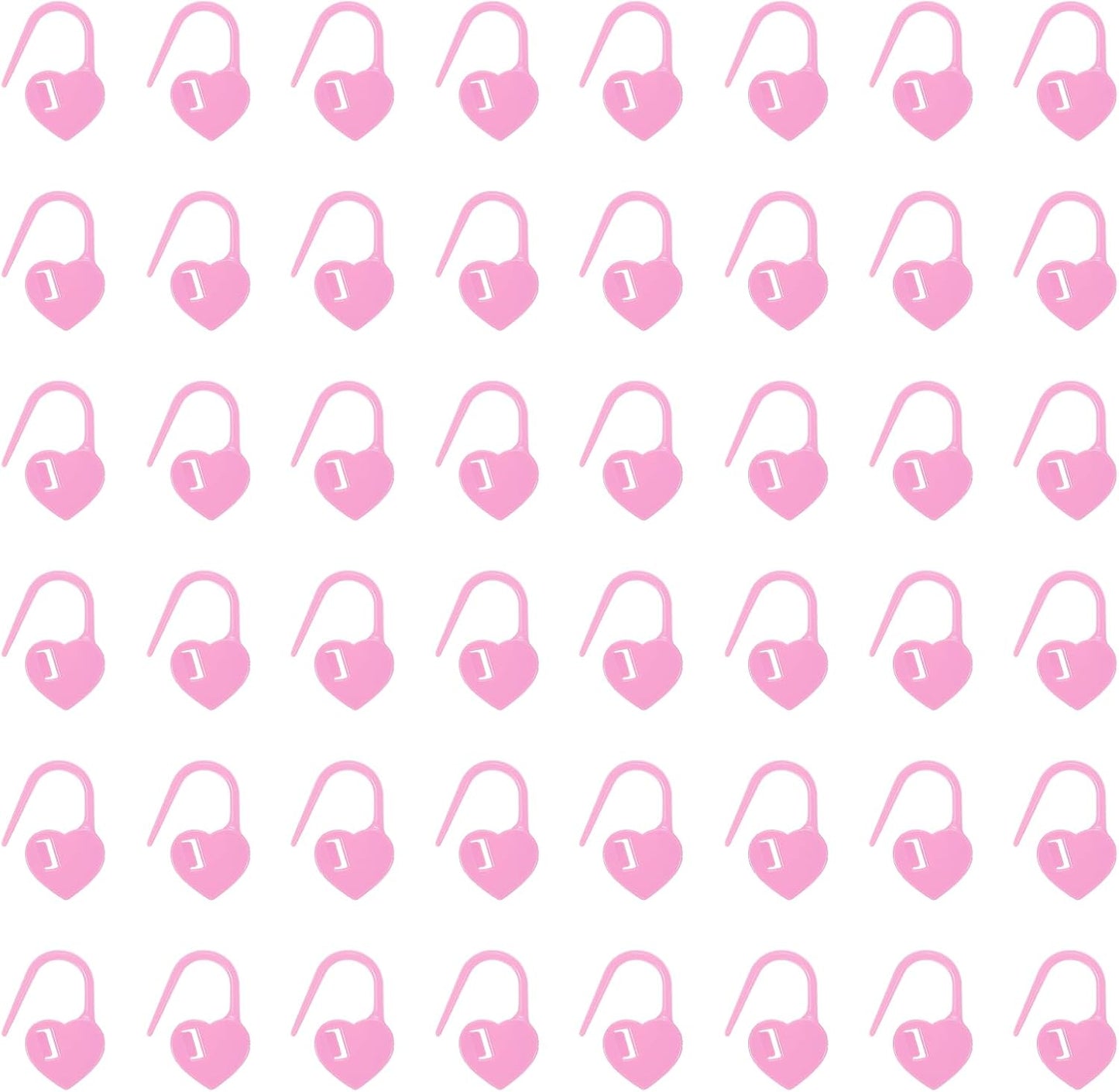 uxcell 200pcs Stitch Markers for Crocheting, Heart Shaped Crochet Marker Needle Clip Counter for Knitting Clothing Tag DIY Craft,Light Purple