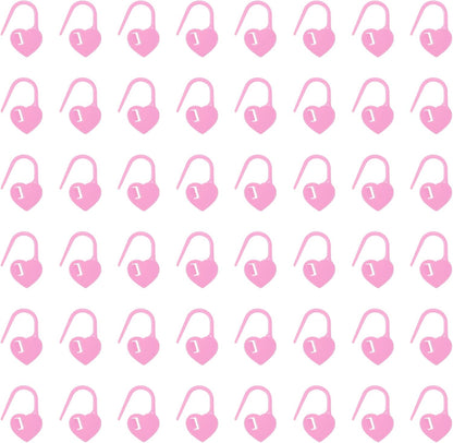 uxcell 200pcs Stitch Markers for Crocheting, Heart Shaped Crochet Marker Needle Clip Counter for Knitting Clothing Tag DIY Craft,Light Purple