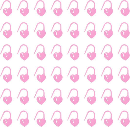 uxcell 200pcs Stitch Markers for Crocheting, Heart Shaped Crochet Marker Needle Clip Counter for Knitting Clothing Tag DIY Craft,Light Purple