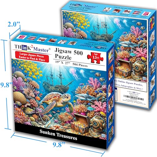 Sunken Treasures 500 Pieces Large Format Jigsaw Puzzle