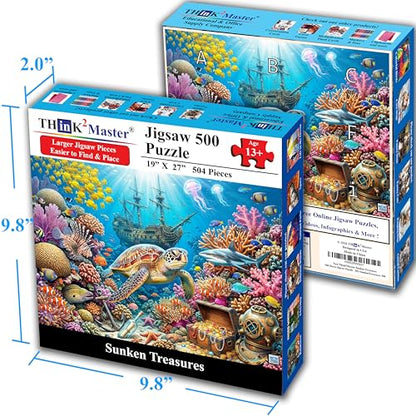 Sunken Treasures 500 Pieces Large Format Jigsaw Puzzle