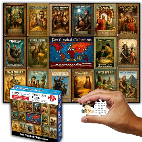 Colorful Post Classical Civilization 500 Pieces Large Format Jigsaw Puzzle