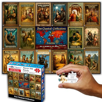 Colorful Post Classical Civilization 500 Pieces Large Format Jigsaw Puzzle