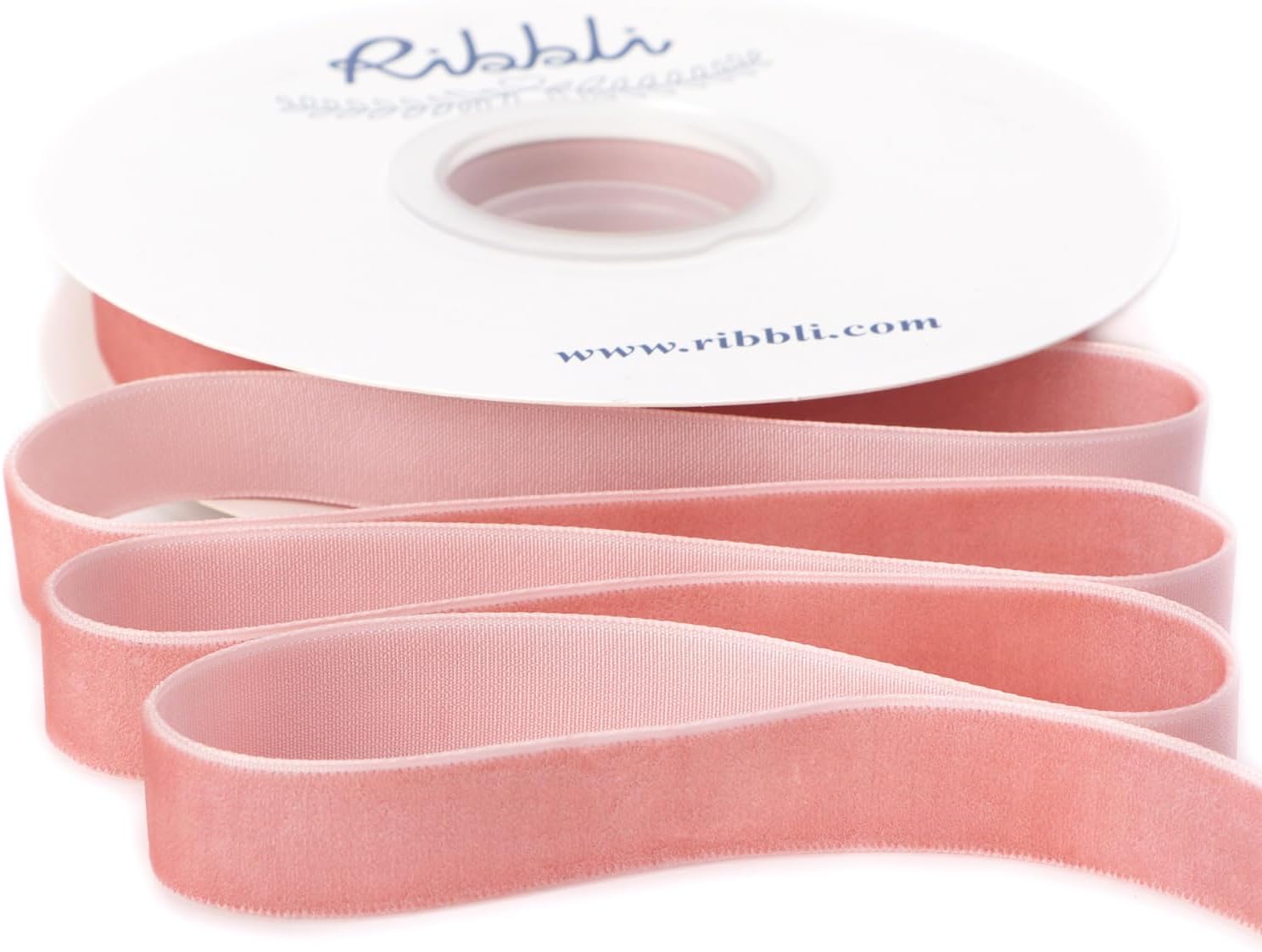 Ribbli Rose Gold Velvet Ribbon 5/8 Inches Continuous10 Yard Spool Dusty Pink Christmas Ribbon for Gift Wrapping Crafts Home Decor - Crafty Corner