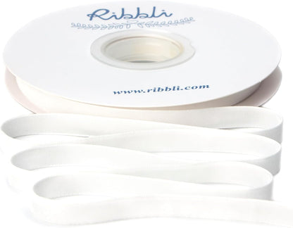 Ribbli Polyester Cream White Velvet Ribbon,3/8 Inches Continuous10-Yard Spool,Off White Christmas Ribbon for Gift Wrapping,Floral Bouquets, Home Decor - Crafty Corner