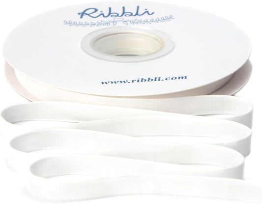 Ribbli Polyester Cream White Velvet Ribbon,3/8 Inches Continuous10-Yard Spool,Off White Christmas Ribbon for Gift Wrapping,Floral Bouquets, Home Decor - Crafty Corner
