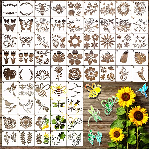 65Pcs Small Stencils for Painting on Wood Burning Reusable