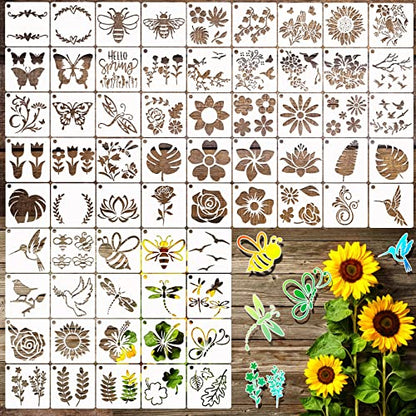 65Pcs Small Stencils for Painting on Wood Burning Reusable