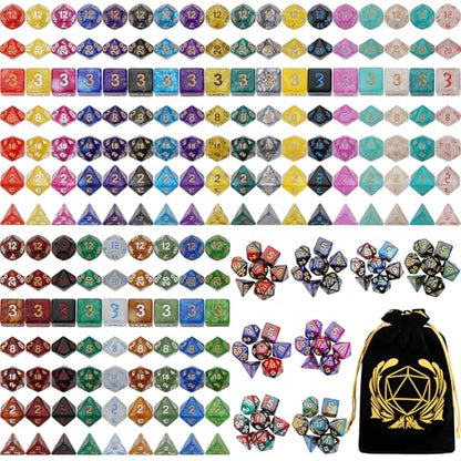 35 Set DND Polyhedral Dice with Storage Pouch