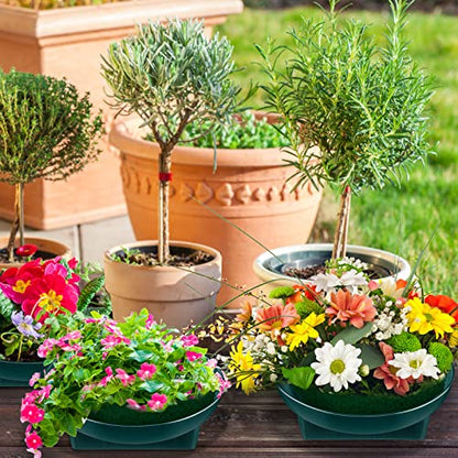 18 Pcs Green Floral Bowls for Flower Arrangements 6.3 Inch (18 Count)