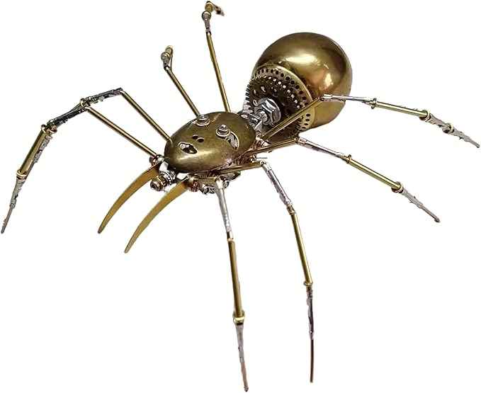 3D Metal Model Kits, Steampunk Bug Mechanical Sculpture Insect DIY Projects Hobby kit Birthday Gift, (Ghost Spider)