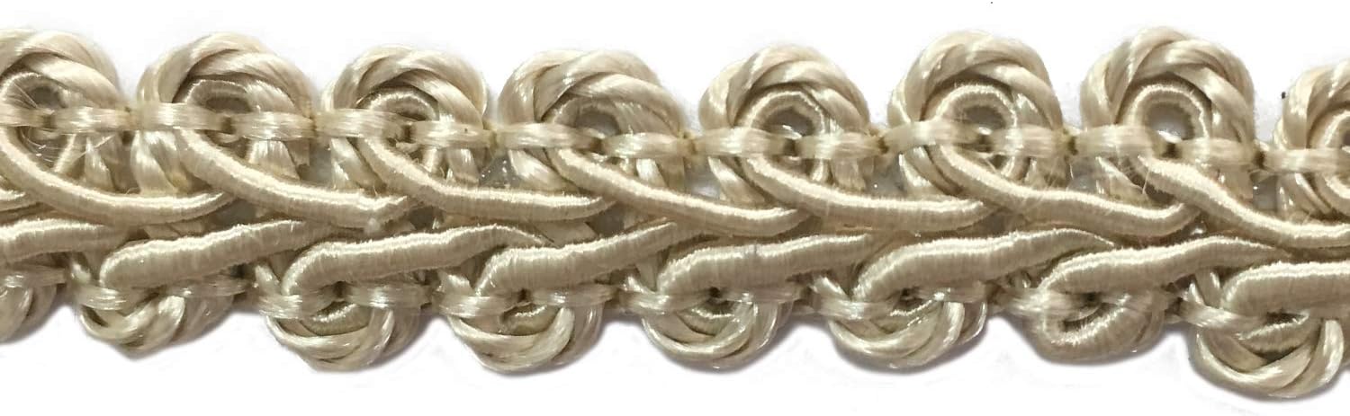 BEL AVENIR Braid Trim 1/2 inch 13.6 Yards French Gimp Basic Sewing Polyester DIY Crafts Costume Home Decorative (Beige) - Crafty Corner