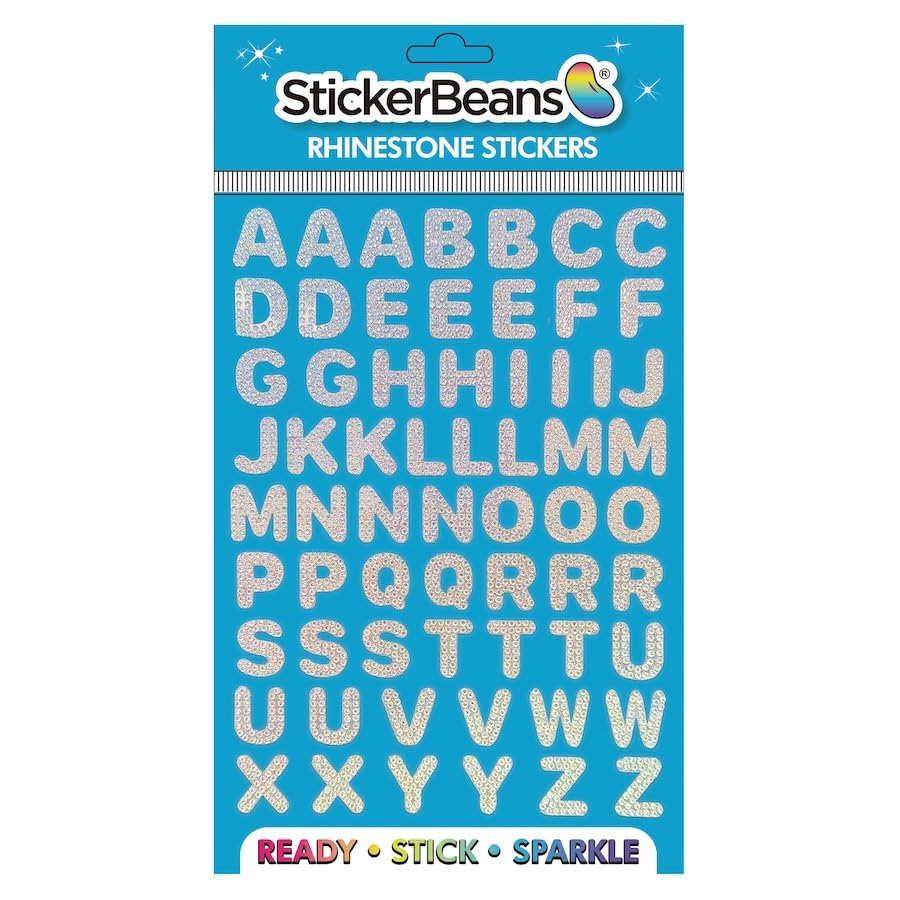 Rhinestone Alphabet Sticker Sparkle Set