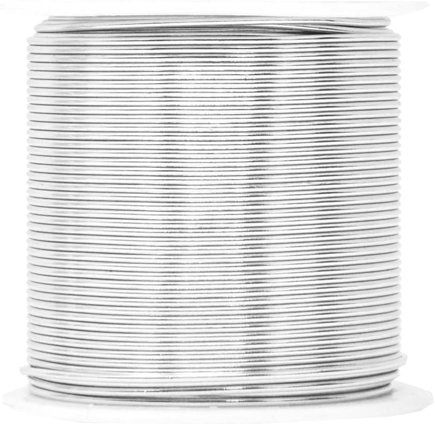 Mandala Crafts 18 Gauge Anodized Aluminum Craft Wire for Jewelry Making - 450 FT Colored Flexible Silver Copper Black Pink Ice Blue Red Wire - Bendable for Bonsai Armature Crafting Sculpting - Crafty Corner