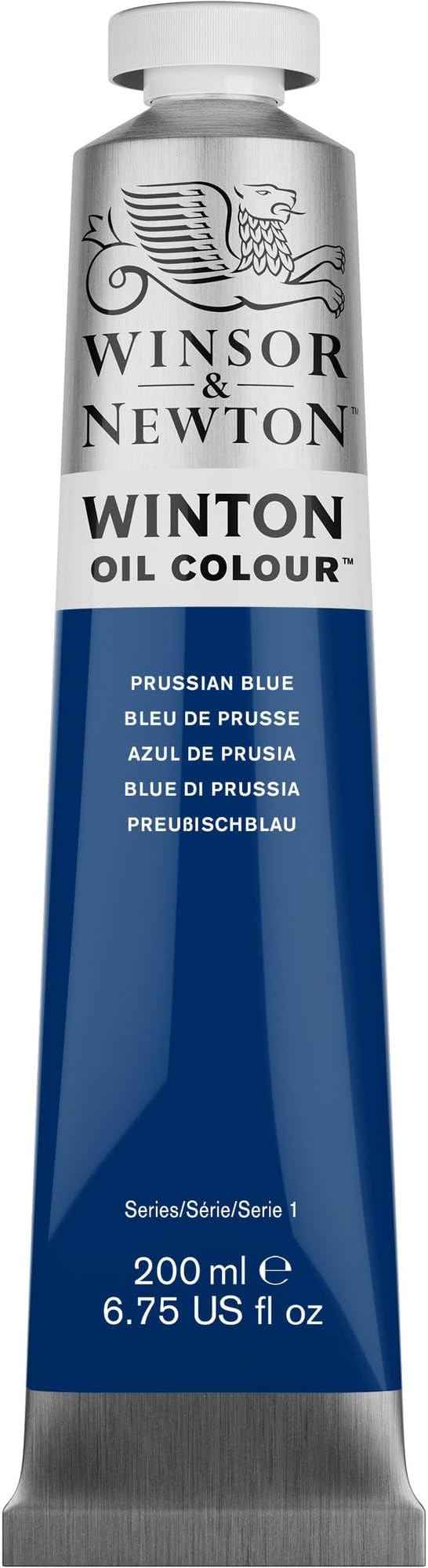 Winsor & Newton Winton Oil Color, 200ml (6.75-oz) Tube, Prussian Blue