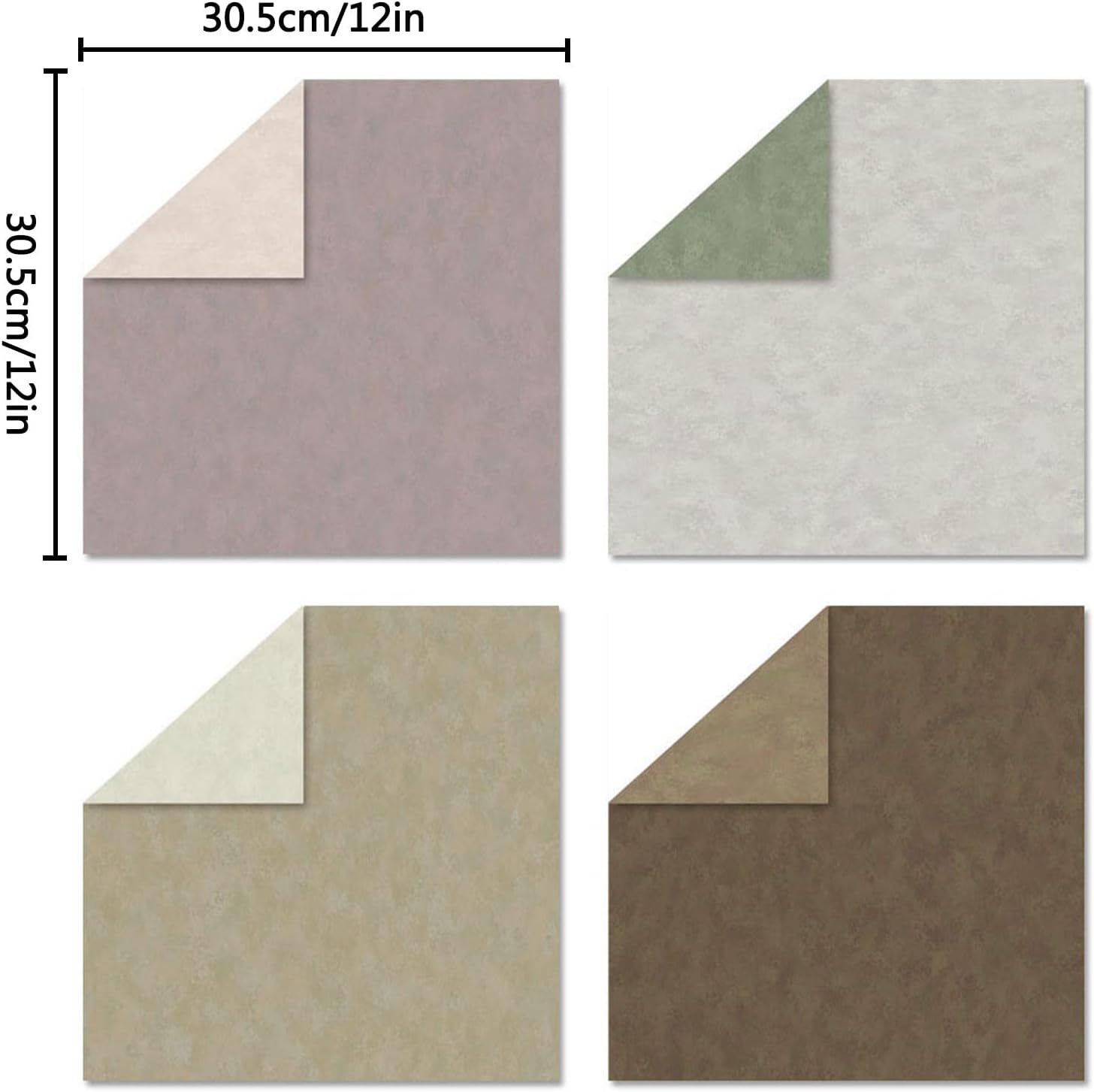 Scrapbook Paper 12x12 Solid Colors, 24 Sheets Earth Tones Crafting Papers, Double-Sided Patterned Decorative Paper Assorted Colors for Origami Classroom Crafting Projects (Earth Tone, 12x12 in) - Crafty Corner