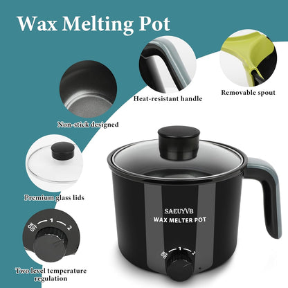 SAEUYVB Candle Making Kit,Soy Wax for Candle Making,DIYCandle Making Supplies,Including 5lbs Natural Soy Wax Flakes,Wax Melter,Thermometer,Wicks,Candle Kit for Adults,Beginnner - Crafty Corner