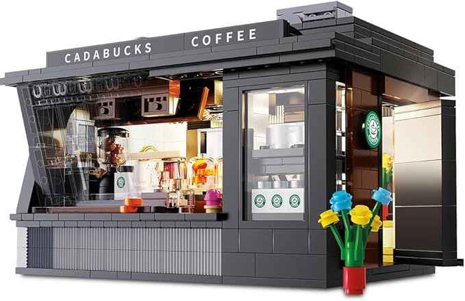 CaDA Master C66005W Japanese Coffee House Building Set,MOC Construction Coffee Shop Modular Buildings with Lights,768PCS City House Idea Collect Gift for Adults