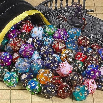 100pcs Dual Color D20 Dice Set (100 Count)