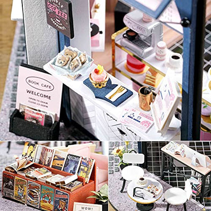 DIY Miniature Dollhouse Kit with Furniture Plus Dust Proof for Teens Adults