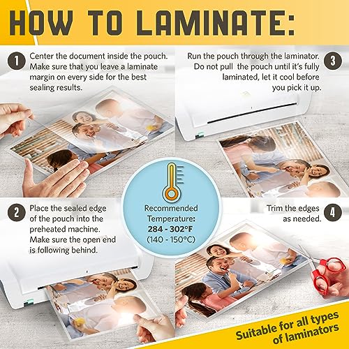 50 Pack Thermal Laminating Pouches 9” x 14.5” (30 Count)