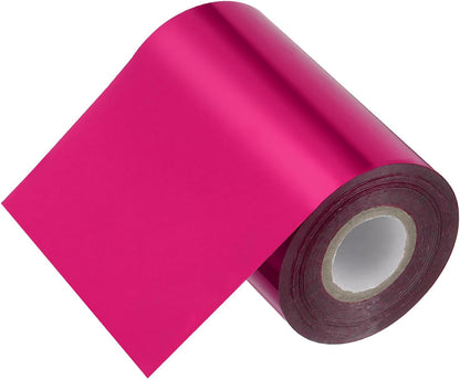 PATIKIL 4"x400Ft Hot Stamping Foil Paper, Heat Transfer Hot Stamping Paper Foil Roll for Leather DIY Logo Decor Craft Gift Package Scrapbook Card, Rose Red