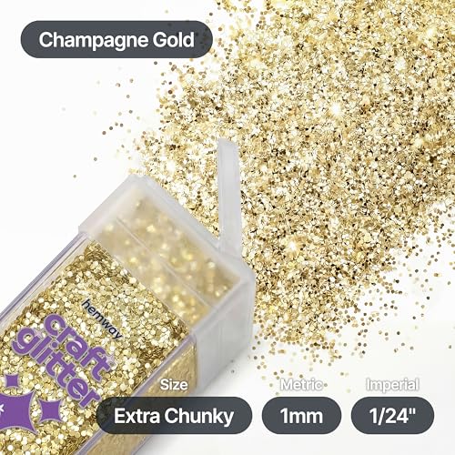 Craft Glitter Shaker Champagne Gold 130g Extra Chunky (4.5 Ounce)