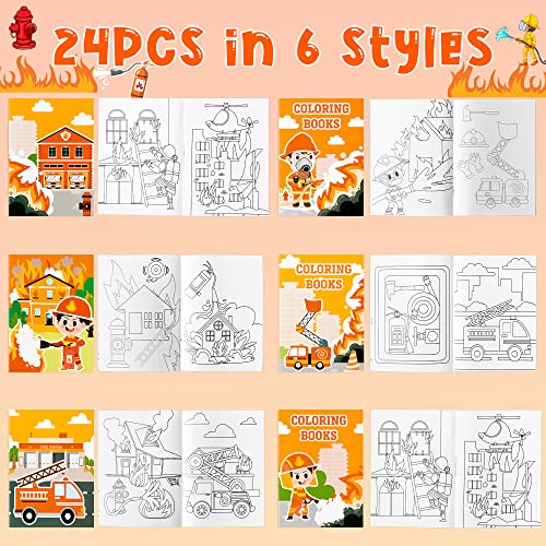 24pcs Fire Truck Coloring Books