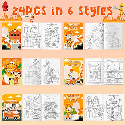 24pcs Fire Truck Coloring Books