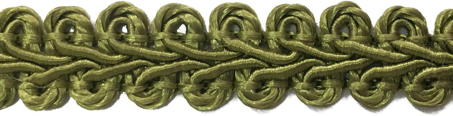 BEL AVENIR Braid Trim 1/2 inch 13.6 Yards French Gimp Basic Sewing Polyester DIY Crafts Costume Home Decorative (Green) - Crafty Corner