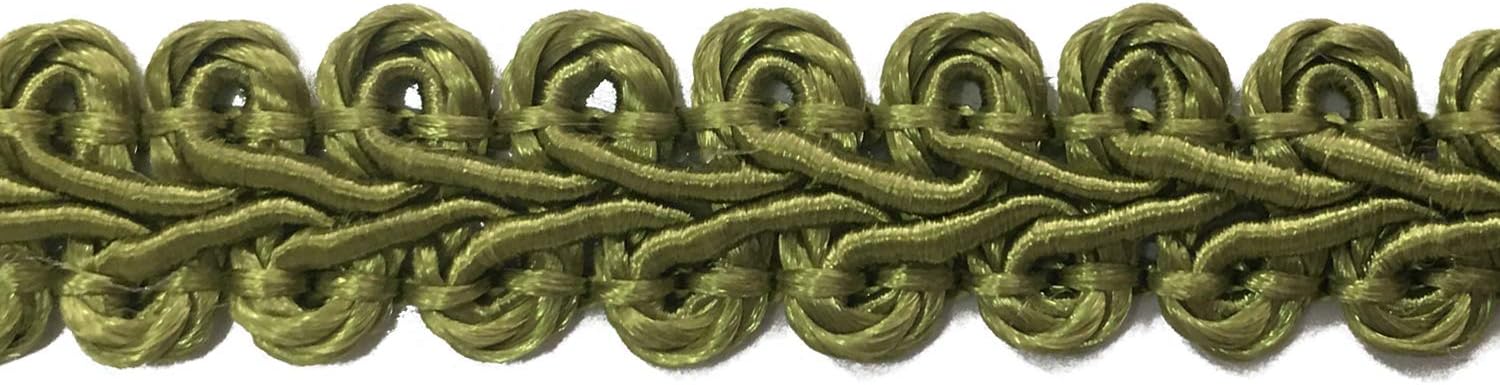 BEL AVENIR Braid Trim 1/2 inch 13.6 Yards French Gimp Basic Sewing Polyester DIY Crafts Costume Home Decorative (Green) - Crafty Corner