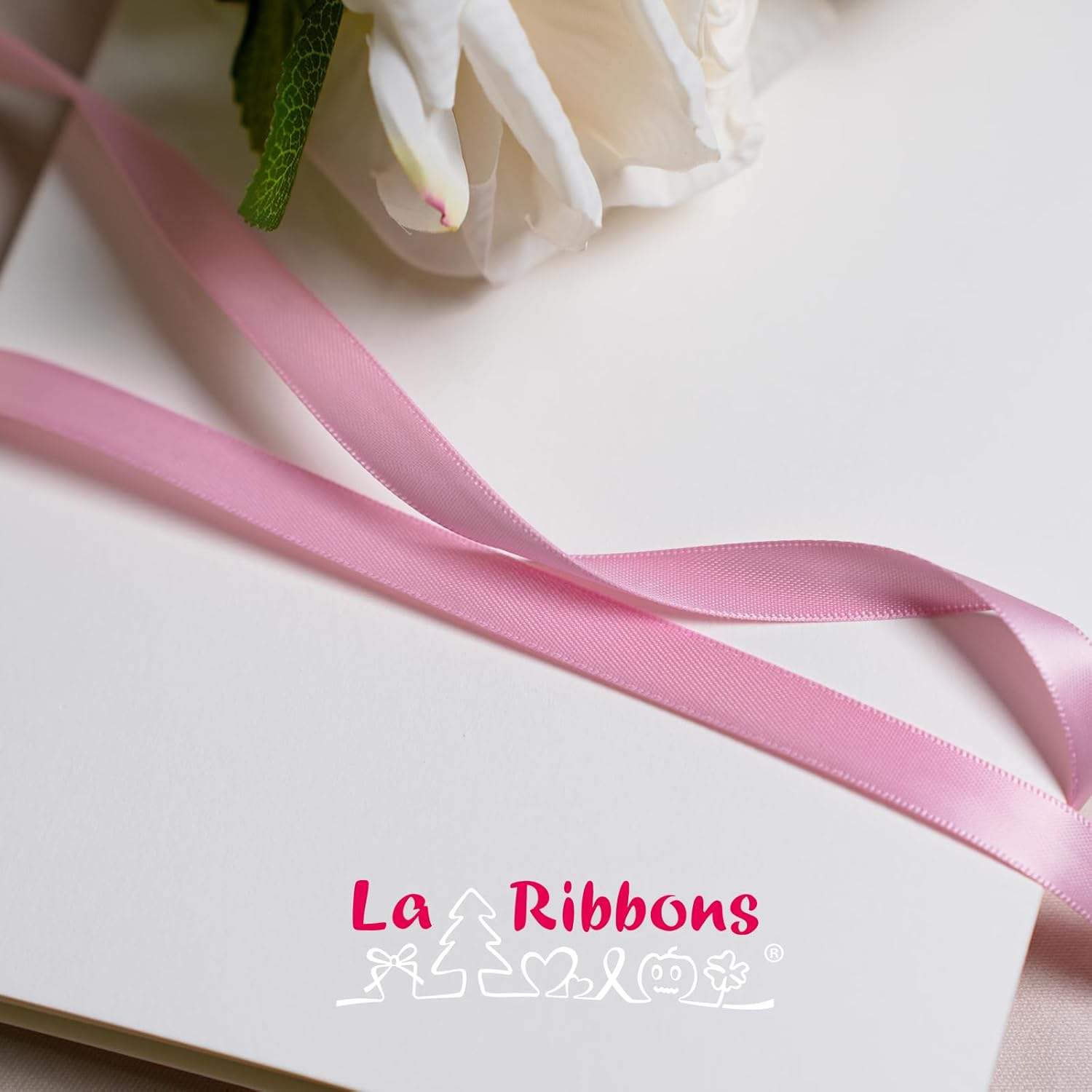 LaRibbons 1 Inch 50 Yard Double Faced Satin Ribbon,Rose Pink Satin Craft Fabric Ribbon for Gift Wrapping Floral Bouquets Wedding Party Decoration - Crafty Corner
