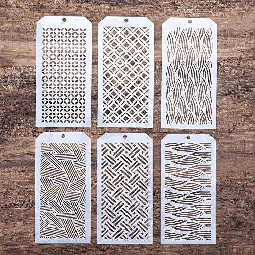 DIY Decorative Wave Stencil Template for Scrapbooking Painting on Wall Furniture Crafts