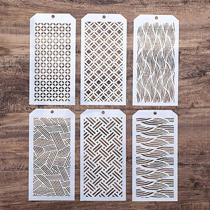 DIY Decorative Wave Stencil Template for Scrapbooking Painting on Wall Furniture Crafts