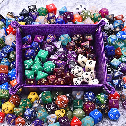 RPG Dice Set 210 Polyhedral Dice with Drawstring Bag for DND (210 Count)
