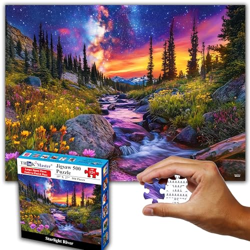 Starry Mountain River 500 Pieces Large Format Jigsaw Puzzle