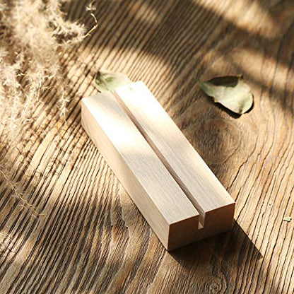 20 Pack 4" Birch Wood Stands for Wedding Acrylic Sign (20 Count)