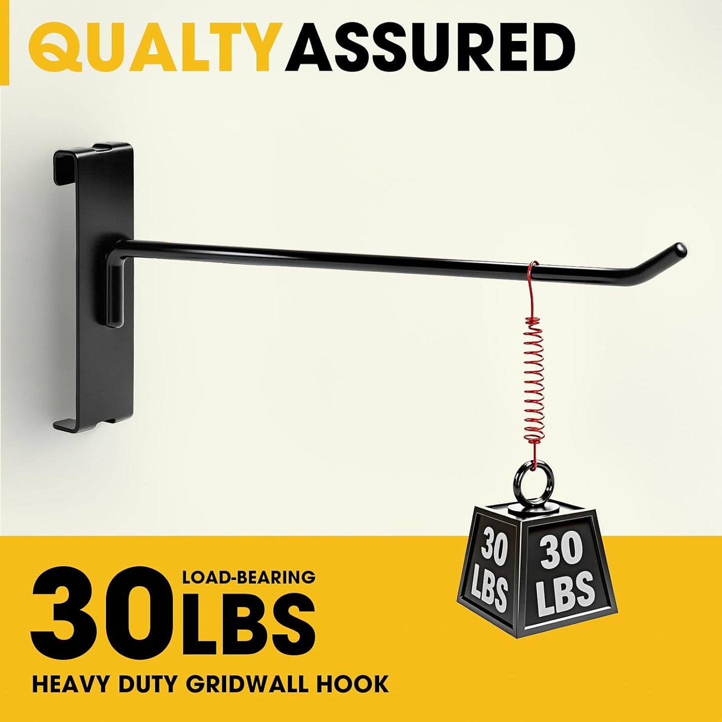 Gridwall Hooks 4 Inch, 60 Pack Metal Display Hooks for Grid Wall, Hanging Hooks for Grid Wall Panels, Black Grid Wall Accessory for Clothes, Home Setup, Retail Display- Gridwall Peg Hooks