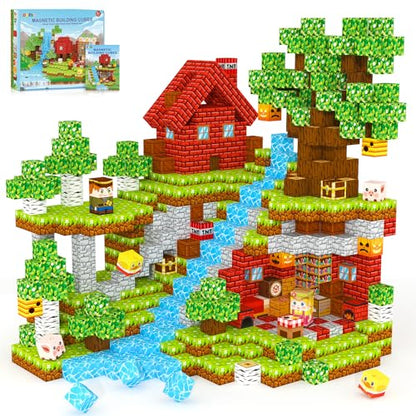 120PCS Magnetic Blocks Kids Games Building Toys for 3 4 5 6 7 8 9 10 11 12 Year Old Boys Girls (120 Count)