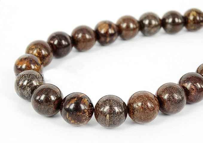 180pcs Adabele Natural Brown Bronzite Healing Gemstone 4mm (0.16 inch) Small Round Beads Gem Stone Spacer for Craft Jewelry Making GF16-4